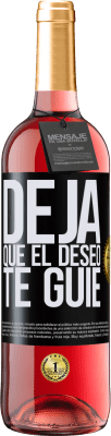 29,95 € Envío gratis | Vino Rosado Edición ROSÉ Deja que el deseo te guíe Etiqueta Negra. Etiqueta personalizable Vino joven Cosecha 2023 Tempranillo