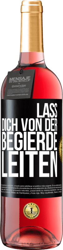 29,95 € Kostenloser Versand | Roséwein ROSÉ Ausgabe Lass dich von der Begierde leiten Schwarzes Etikett. Anpassbares Etikett Junger Wein Ernte 2024 Tempranillo