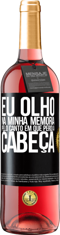 29,95 € Envio grátis | Vinho rosé Edição ROSÉ Eu olho na minha memória pelo canto em que perdi a cabeça Etiqueta Preta. Etiqueta personalizável Vinho jovem Colheita 2024 Tempranillo