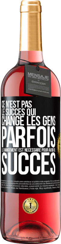 29,95 € Envoi gratuit | Vin rosé Édition ROSÉ Ce n'est pas le succès qui change les gens. Parfois le changement est nécessaire pour avoir du succès Étiquette Noire. Étiquette personnalisable Vin jeune Récolte 2024 Tempranillo