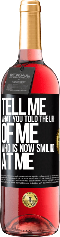 29,95 € Free Shipping | Rosé Wine ROSÉ Edition Tell me what you told the life of me who is now smiling at me Black Label. Customizable label Young wine Harvest 2023 Tempranillo
