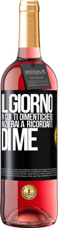 29,95 € Spedizione Gratuita | Vino rosato Edizione ROSÉ Il giorno in cui ti dimenticherò, inizierai a ricordarti di me Etichetta Nera. Etichetta personalizzabile Vino giovane Raccogliere 2024 Tempranillo