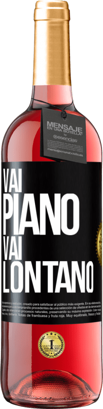 29,95 € Spedizione Gratuita | Vino rosato Edizione ROSÉ Vai piano Vai lontano Etichetta Nera. Etichetta personalizzabile Vino giovane Raccogliere 2024 Tempranillo