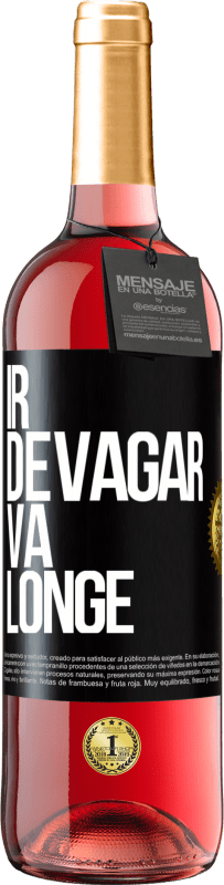 29,95 € Envio grátis | Vinho rosé Edição ROSÉ Ir devagar. Vá longe Etiqueta Preta. Etiqueta personalizável Vinho jovem Colheita 2024 Tempranillo