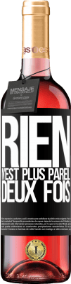 29,95 € Envoi gratuit | Vin rosé Édition ROSÉ Rien n'est plus pareil deux fois Étiquette Noire. Étiquette personnalisable Vin jeune Récolte 2024 Tempranillo
