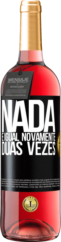 29,95 € Envio grátis | Vinho rosé Edição ROSÉ Nada é igual novamente duas vezes Etiqueta Preta. Etiqueta personalizável Vinho jovem Colheita 2023 Tempranillo