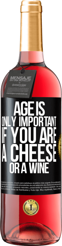 29,95 € 送料無料 | ロゼワイン ROSÉエディション 年齢は、あなたがチーズまたはワインである場合にのみ重要です ブラックラベル. カスタマイズ可能なラベル 若いワイン 収穫 2023 Tempranillo