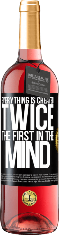 29,95 € Free Shipping | Rosé Wine ROSÉ Edition Everything is created twice. The first in the mind Black Label. Customizable label Young wine Harvest 2024 Tempranillo