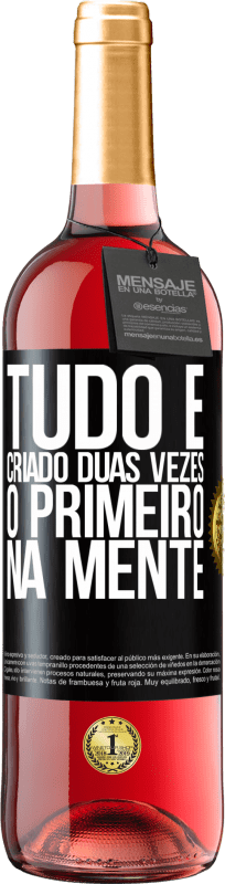 29,95 € Envio grátis | Vinho rosé Edição ROSÉ Tudo é criado duas vezes. O primeiro na mente Etiqueta Preta. Etiqueta personalizável Vinho jovem Colheita 2024 Tempranillo