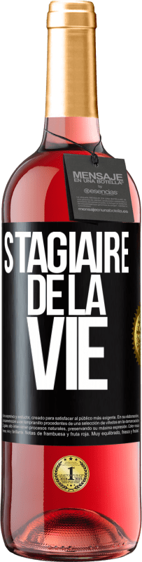 29,95 € Envoi gratuit | Vin rosé Édition ROSÉ Stagiaire de la vie Étiquette Noire. Étiquette personnalisable Vin jeune Récolte 2023 Tempranillo