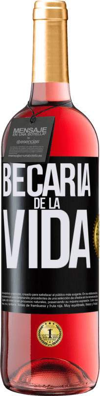 29,95 € Envío gratis | Vino Rosado Edición ROSÉ Becaria de la vida Etiqueta Negra. Etiqueta personalizable Vino joven Cosecha 2024 Tempranillo