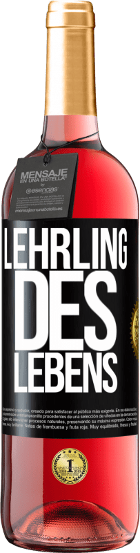 29,95 € Kostenloser Versand | Roséwein ROSÉ Ausgabe Lehrling des Lebens Schwarzes Etikett. Anpassbares Etikett Junger Wein Ernte 2023 Tempranillo