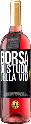 29,95 € Spedizione Gratuita | Vino rosato Edizione ROSÉ Borsa di studio della vita Etichetta Nera. Etichetta personalizzabile Vino giovane Raccogliere 2024 Tempranillo