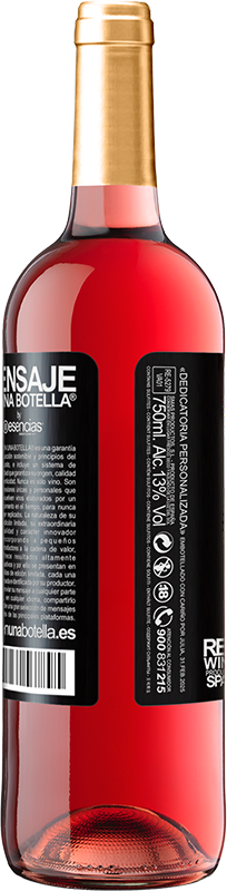 29,95 € Free Shipping | Rosé Wine ROSÉ Edition Without queen, there is no castle Black Label. Customizable label Young wine Harvest 2022 Tempranillo