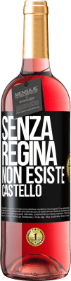 29,95 € Spedizione Gratuita | Vino rosato Edizione ROSÉ Senza regina, non esiste castello Etichetta Nera. Etichetta personalizzabile Vino giovane Raccogliere 2024 Tempranillo