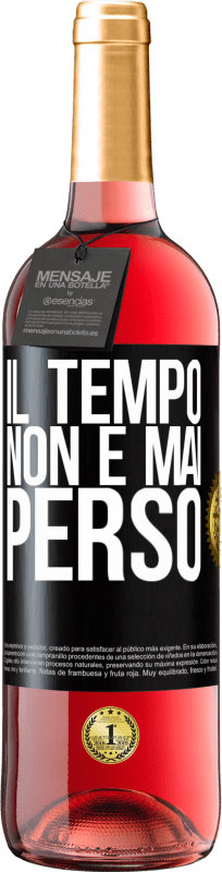 29,95 € Spedizione Gratuita | Vino rosato Edizione ROSÉ Il tempo non è mai perso Etichetta Nera. Etichetta personalizzabile Vino giovane Raccogliere 2024 Tempranillo