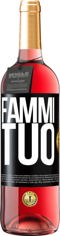 29,95 € Spedizione Gratuita | Vino rosato Edizione ROSÉ Fammi tuo Etichetta Nera. Etichetta personalizzabile Vino giovane Raccogliere 2024 Tempranillo