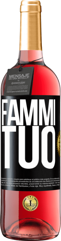 29,95 € Spedizione Gratuita | Vino rosato Edizione ROSÉ Fammi tuo Etichetta Nera. Etichetta personalizzabile Vino giovane Raccogliere 2025 Tempranillo