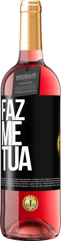29,95 € Envio grátis | Vinho rosé Edição ROSÉ Faz me tua Etiqueta Preta. Etiqueta personalizável Vinho jovem Colheita 2023 Tempranillo