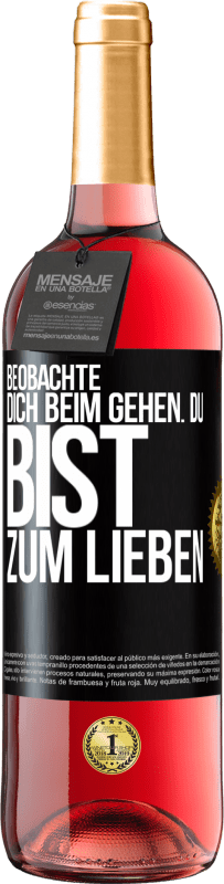 29,95 € Kostenloser Versand | Roséwein ROSÉ Ausgabe Beobachte dich beim Gehen. Du bist zum Lieben Schwarzes Etikett. Anpassbares Etikett Junger Wein Ernte 2024 Tempranillo