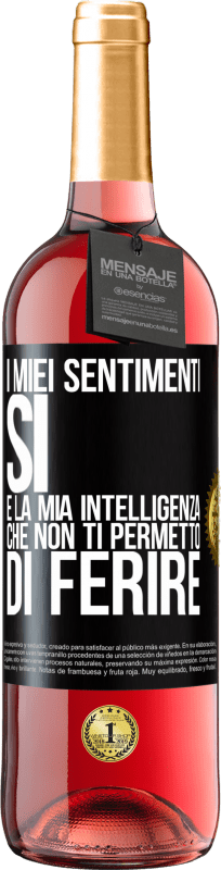 29,95 € Spedizione Gratuita | Vino rosato Edizione ROSÉ I miei sentimenti, sì. È la mia intelligenza che non ti permetto di ferire Etichetta Nera. Etichetta personalizzabile Vino giovane Raccogliere 2024 Tempranillo