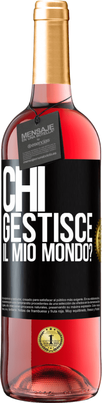 29,95 € Spedizione Gratuita | Vino rosato Edizione ROSÉ chi gestisce il mio mondo? Etichetta Nera. Etichetta personalizzabile Vino giovane Raccogliere 2024 Tempranillo