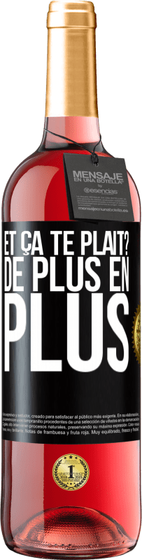 29,95 € Envoi gratuit | Vin rosé Édition ROSÉ Et ça te plaît? De plus en plus Étiquette Noire. Étiquette personnalisable Vin jeune Récolte 2023 Tempranillo