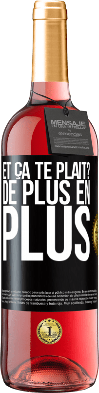 29,95 € Envoi gratuit | Vin rosé Édition ROSÉ Et ça te plaît? De plus en plus Étiquette Noire. Étiquette personnalisable Vin jeune Récolte 2025 Tempranillo