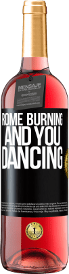 29,95 € Free Shipping | Rosé Wine ROSÉ Edition Rome burning and you dancing Black Label. Customizable label Young wine Harvest 2023 Tempranillo