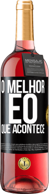 29,95 € Envio grátis | Vinho rosé Edição ROSÉ O melhor é o que acontece Etiqueta Preta. Etiqueta personalizável Vinho jovem Colheita 2024 Tempranillo