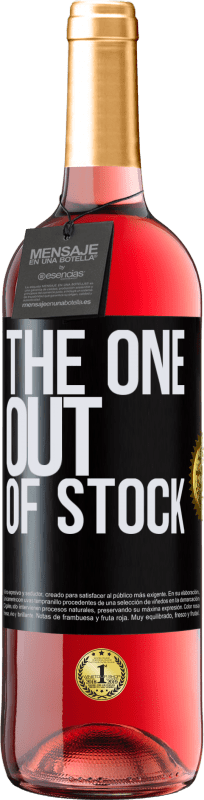 29,95 € Envío gratis | Vino Rosado Edición ROSÉ The one out of stock Etiqueta Negra. Etiqueta personalizable Vino joven Cosecha 2025 Tempranillo