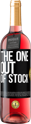 29,95 € Spedizione Gratuita | Vino rosato Edizione ROSÉ The one out of stock Etichetta Nera. Etichetta personalizzabile Vino giovane Raccogliere 2025 Tempranillo
