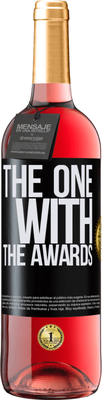 29,95 € Kostenloser Versand | Roséwein ROSÉ Ausgabe The one with the awards Schwarzes Etikett. Anpassbares Etikett Junger Wein Ernte 2024 Tempranillo