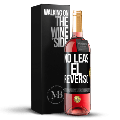 «No leas el reverso» Edición ROSÉ