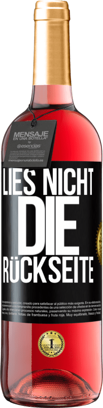 29,95 € Kostenloser Versand | Roséwein ROSÉ Ausgabe Lies nicht die Rückseite Schwarzes Etikett. Anpassbares Etikett Junger Wein Ernte 2023 Tempranillo