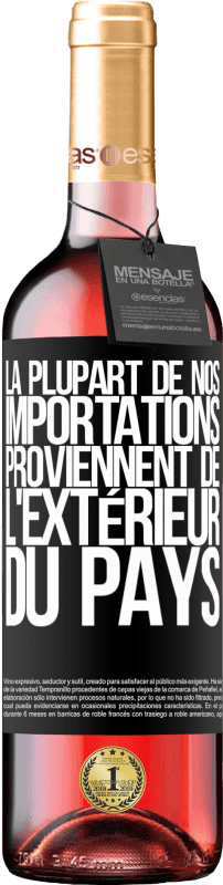 29,95 € Envoi gratuit | Vin rosé Édition ROSÉ La plupart de nos importations proviennent de l'extérieur du pays Étiquette Noire. Étiquette personnalisable Vin jeune Récolte 2024 Tempranillo