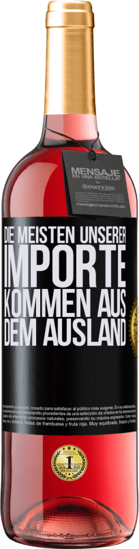 29,95 € Kostenloser Versand | Roséwein ROSÉ Ausgabe Die meisten unserer Importe kommen aus dem Ausland Schwarzes Etikett. Anpassbares Etikett Junger Wein Ernte 2023 Tempranillo