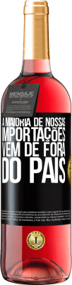 29,95 € Envio grátis | Vinho rosé Edição ROSÉ A maioria de nossas importações vem de fora do país Etiqueta Preta. Etiqueta personalizável Vinho jovem Colheita 2025 Tempranillo
