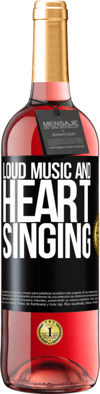 29,95 € Free Shipping | Rosé Wine ROSÉ Edition The loud music and the heart singing Black Label. Customizable label Young wine Harvest 2023 Tempranillo
