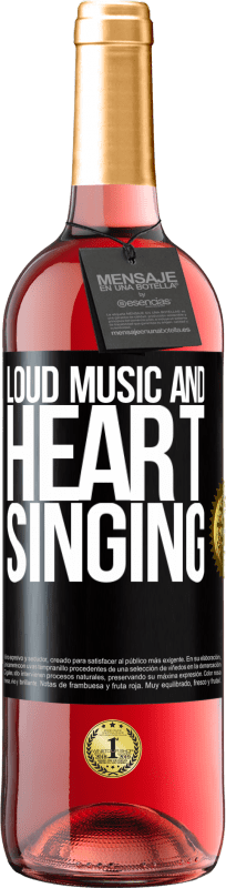 29,95 € Free Shipping | Rosé Wine ROSÉ Edition The loud music and the heart singing Black Label. Customizable label Young wine Harvest 2024 Tempranillo