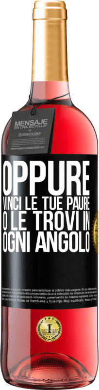 29,95 € Spedizione Gratuita | Vino rosato Edizione ROSÉ Oppure vinci le tue paure o le trovi in ​​ogni angolo Etichetta Nera. Etichetta personalizzabile Vino giovane Raccogliere 2024 Tempranillo