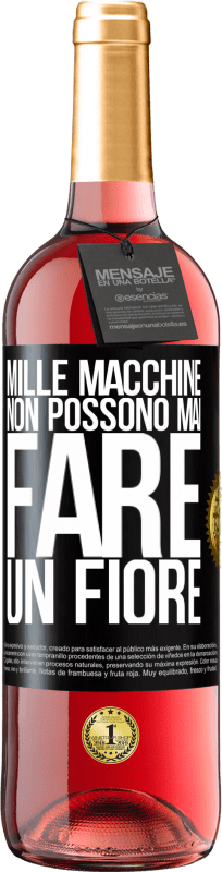 29,95 € Spedizione Gratuita | Vino rosato Edizione ROSÉ Mille macchine non possono mai fare un fiore Etichetta Nera. Etichetta personalizzabile Vino giovane Raccogliere 2024 Tempranillo