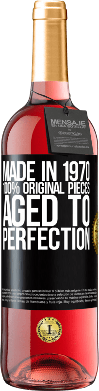 29,95 € 送料無料 | ロゼワイン ROSÉエディション 1970年製、100％オリジナルピース。Aged to perfection ブラックラベル. カスタマイズ可能なラベル 若いワイン 収穫 2024 Tempranillo