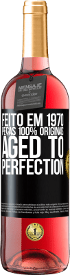 29,95 € Envio grátis | Vinho rosé Edição ROSÉ Feito em 1970, peças 100% originais. Aged to perfection Etiqueta Preta. Etiqueta personalizável Vinho jovem Colheita 2023 Tempranillo