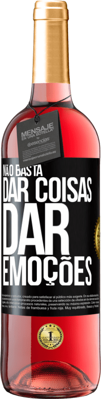 29,95 € Envio grátis | Vinho rosé Edição ROSÉ Não basta dar coisas, dar emoções Etiqueta Preta. Etiqueta personalizável Vinho jovem Colheita 2024 Tempranillo