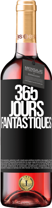 29,95 € Envoi gratuit | Vin rosé Édition ROSÉ 365 jours fantastiques Étiquette Noire. Étiquette personnalisable Vin jeune Récolte 2024 Tempranillo