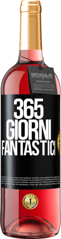 29,95 € Spedizione Gratuita | Vino rosato Edizione ROSÉ 365 giorni fantastici Etichetta Nera. Etichetta personalizzabile Vino giovane Raccogliere 2024 Tempranillo