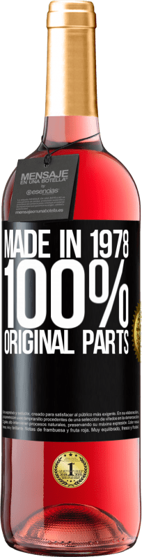 29,95 € 免费送货 | 桃红葡萄酒 ROSÉ版 1978年制造。100％原始零件 黑标. 可自定义的标签 青年酒 收成 2023 Tempranillo