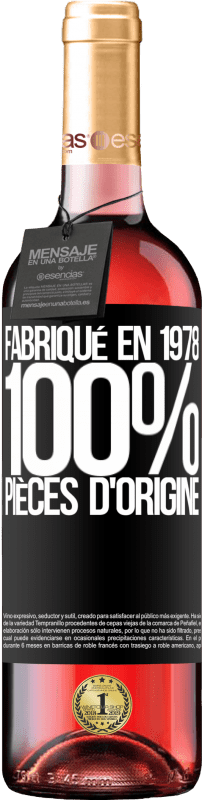 29,95 € Envoi gratuit | Vin rosé Édition ROSÉ Fabriqué en 1978. 100% pièces d'origine Étiquette Noire. Étiquette personnalisable Vin jeune Récolte 2023 Tempranillo