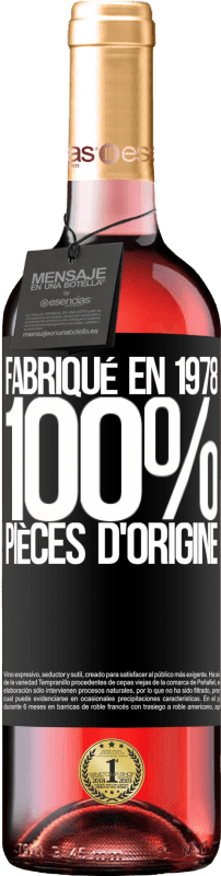 29,95 € Envoi gratuit | Vin rosé Édition ROSÉ Fabriqué en 1978. 100% pièces d'origine Étiquette Noire. Étiquette personnalisable Vin jeune Récolte 2024 Tempranillo